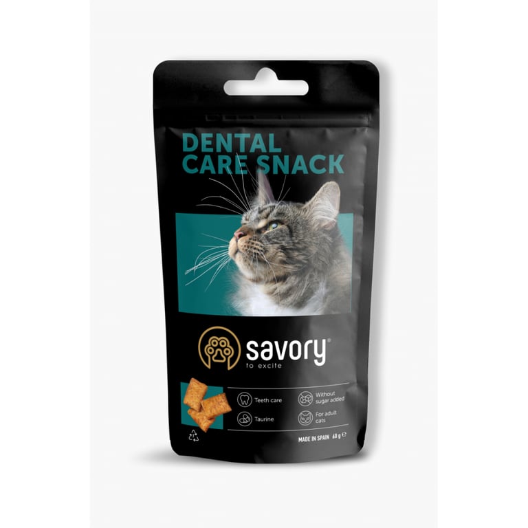 Ласощі для котів Savory Snack Dental Care 60 г (подушечки для гігієни зубів) (4820232631478) - фото 1