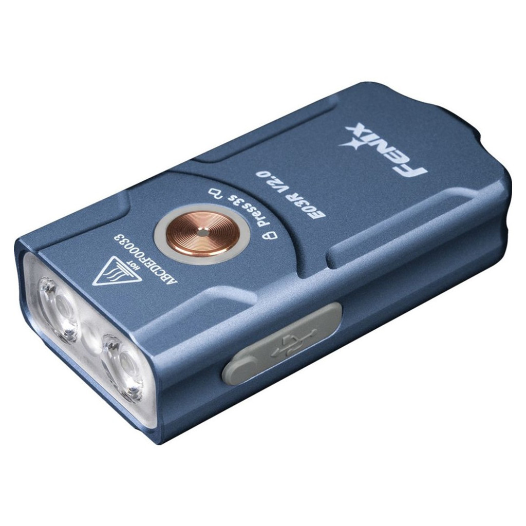 Ліхтар Fenix E03R V2.0 Blue (E03RV20BL) - фото 1