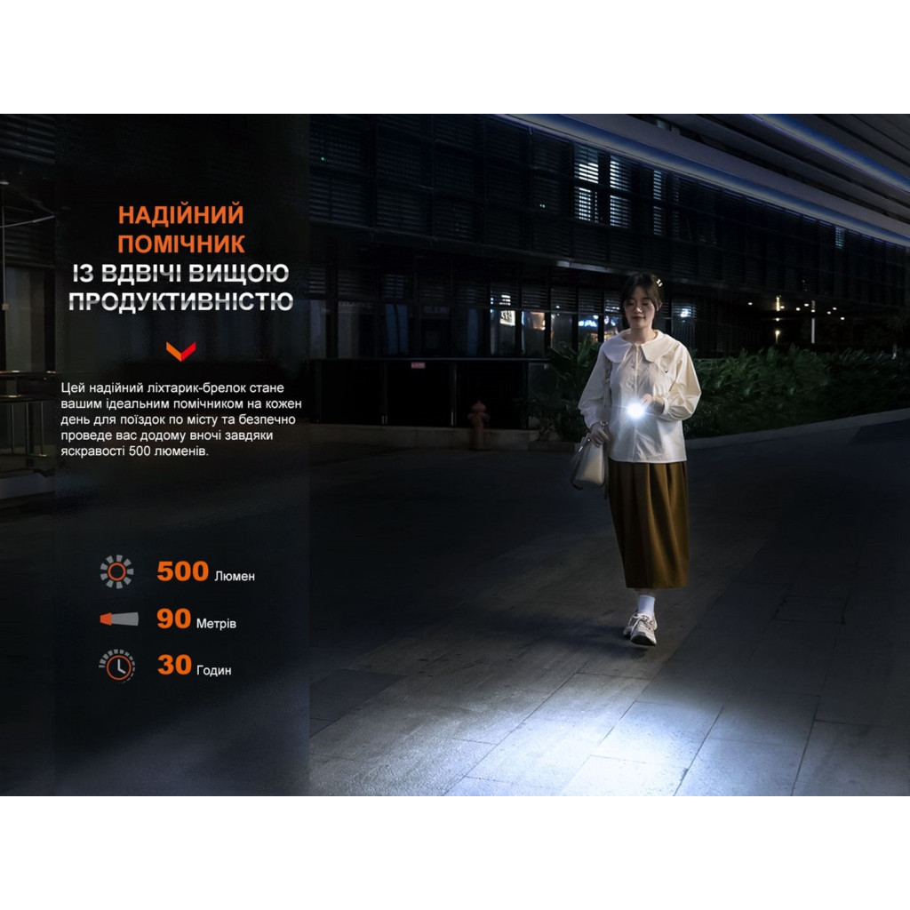 Ліхтар Fenix E03R V2.0 Grey (E03RV20GR) - фото 8 Ліхтар Fenix E03R V2.0 Grey (E03RV20GR) - фото 8