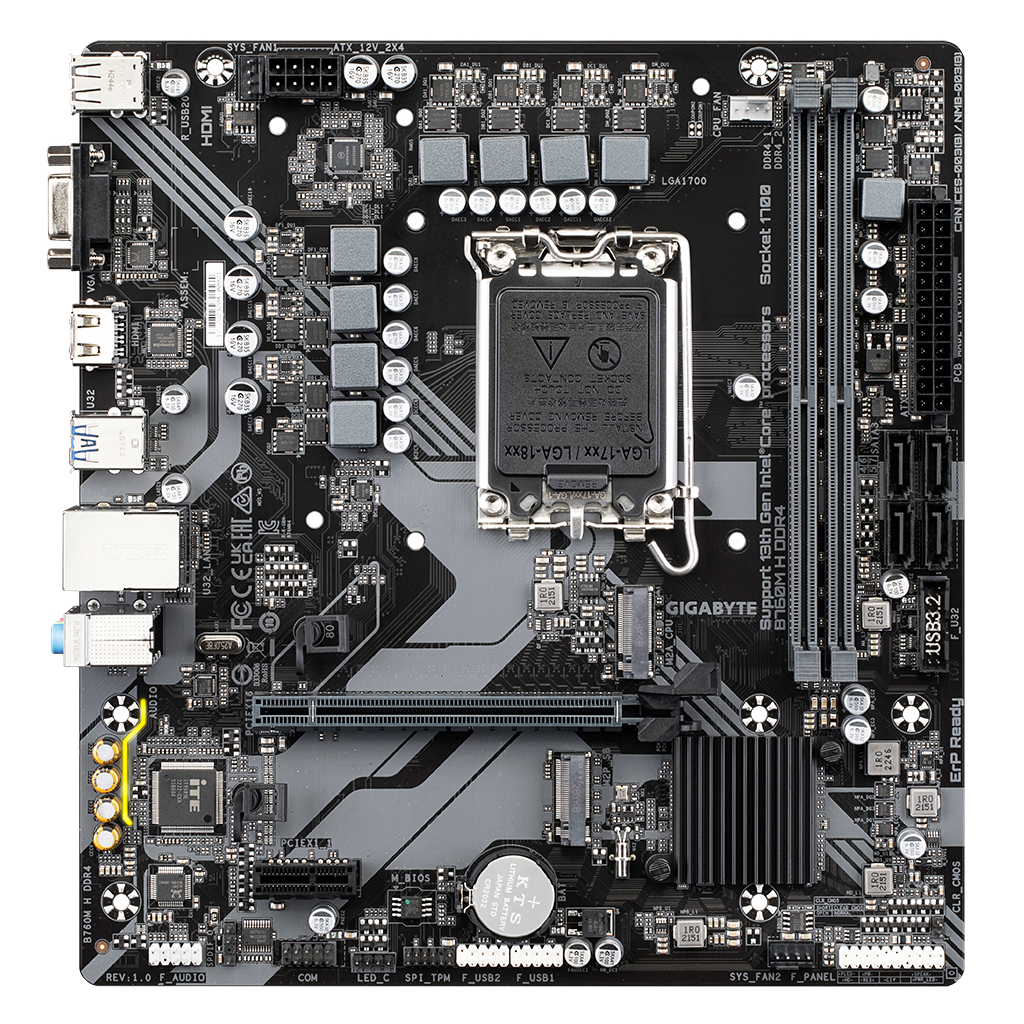 Материнська плата GIGABYTE B760M H DDR4 - фото 1