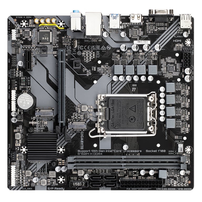 Материнська плата GIGABYTE B760M H DDR4 - фото 5