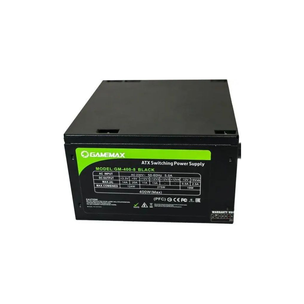 Блок живлення Gamemax GM-400-8CM Black - фото 1 Блок живлення Gamemax GM-400-8CM Black - фото 1