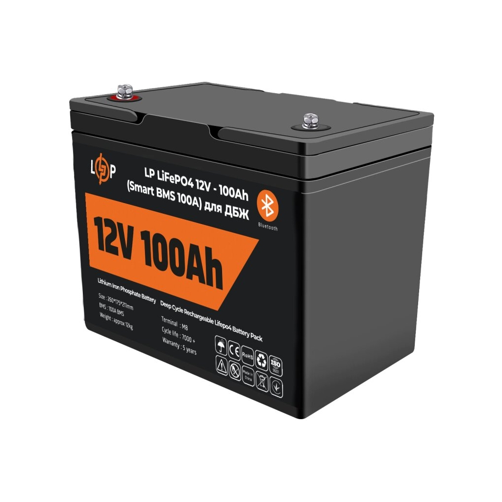 Батарея LiFePo4 LogicPower 12.8V - 100 Ah (1280Wh) (20197) - фото 3 Батарея LiFePo4 LogicPower 12.8V - 100 Ah (1280Wh) (20197) - фото 3