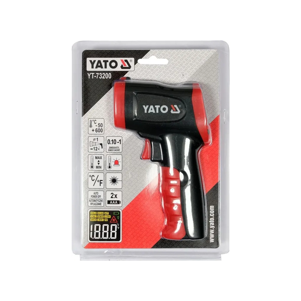 Пірометр Yato YT-73200 -50C +600C (YT-73200) - фото 5 Пірометр Yato YT-73200 -50C +600C (YT-73200) - фото 5