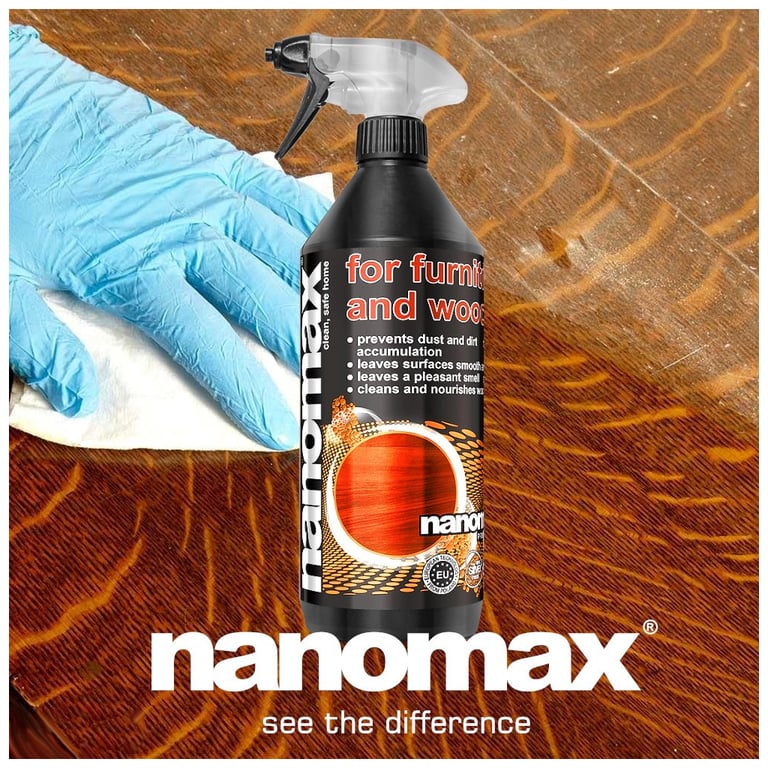 Засіб для догляду за меблями Nanomax Pro Для для миття виробів із дерева 1000 мл (5901549955095) - фото 2
