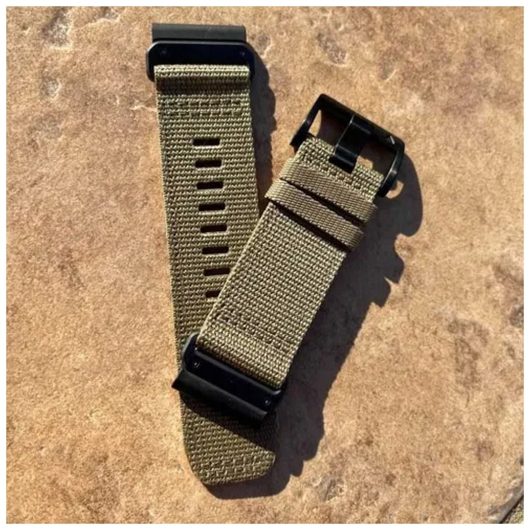 Ремінець до смарт-годинника Garmin Tactix 7, 26mm QuickFit, Coyote Tan Nylon (010-13010-11) - фото 3