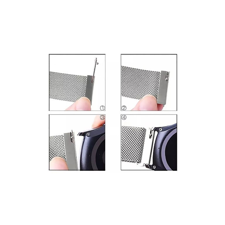Ремінець до смарт-годинника BeCover Milanese Style для Samsung Galaxy (20mm)/Watch 5/ Watch 4.../Gear S2 Classic/Gear Sport Black (707671) - фото 6