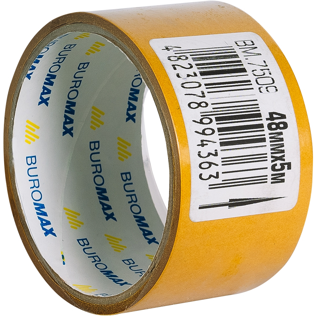 Скотч Buromax двосторонній на поліпропіленовій основі 48 мм х 5 м (BM.7509) - фото 2 Скотч Buromax двосторонній на поліпропіленовій основі 48 мм х 5 м (BM.7509) - фото 2