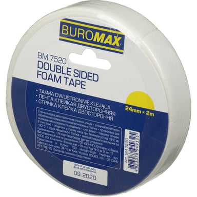 Скотч Buromax двосторонній на пінній основі 24 мм х 2 м (BM.7520) - фото 1