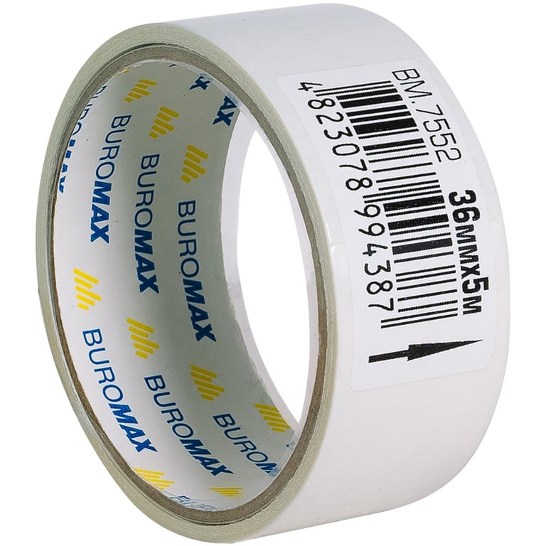 Скотч Buromax двосторонній на паперовій основі 36 мм х 5 м (BM.7552) - фото 2