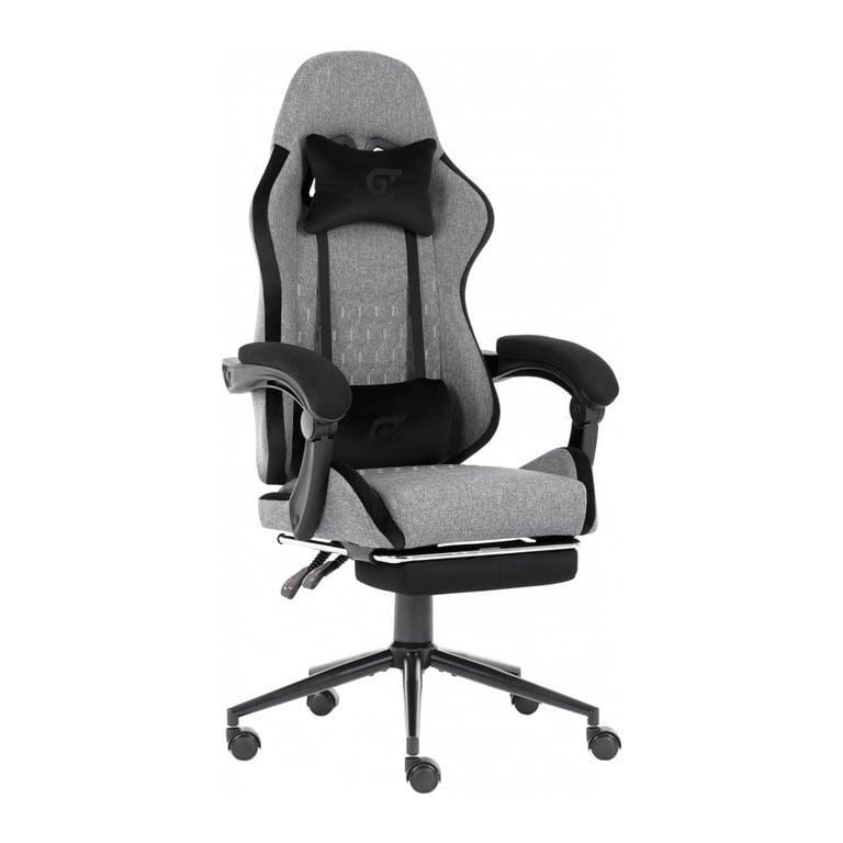 Крісло ігрове GT Racer X-2324 Gray/Black (X-2324 Fabric Gray/Black Suede) - фото 1