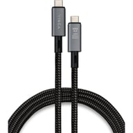 Дата кабель USB-C to USB-C 0.8m USB4 240W 40GBps 8K60Hz Nylon Vinga (VCPDCU4) - фото 1
