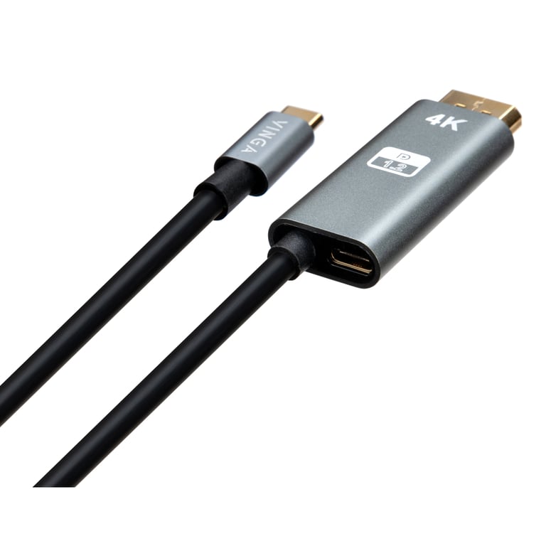 Кабель мультимедійний USB-C to DisplayPort 1.5m v1.2 4K60Hz PD 100W port Vinga (VCPVCCD1215PD) - фото 2