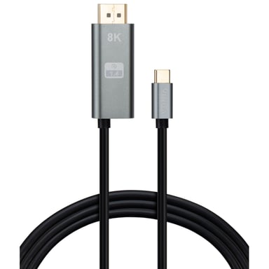 Кабель мультимедійний USB-C to DisplayPort 1.5m v1.4 8K60Hz PD 100W port Vinga (VCPVCCD1415PD) - фото 1