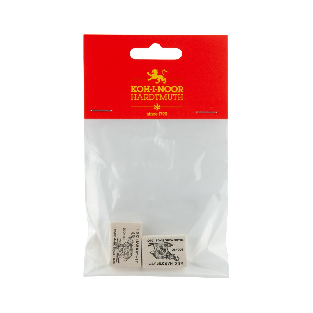 Гумка Koh-i-Noor м'яка Слон, 300/80 (полібег 2 шт) (300/80/2/P) - фото 2 Гумка Koh-i-Noor м'яка Слон, 300/80 (полібег 2 шт) (300/80/2/P) - фото 2