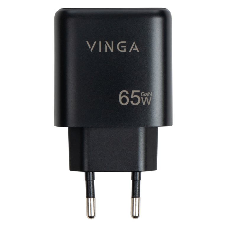 Зарядний пристрій Vinga GaN 65W PD+QC 2C1A ports Wall Charger (VCPCHCCA65B) - фото 4