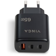 Зарядний пристрій Vinga GaN 65W PD+QC 2C1A ports Wall Charger (VCPCHCCA65B) - фото 5
