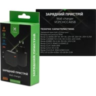 Зарядний пристрій Vinga GaN 65W PD+QC 2C1A ports Wall Charger (VCPCHCCA65B) - фото 6