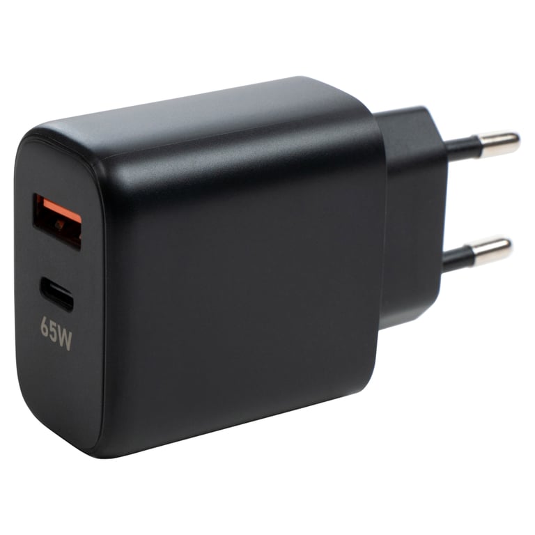Зарядний пристрій Vinga GaN 65W PD+QC 1C1A ports Wall Charger (VCPCHCA65B) - фото 2