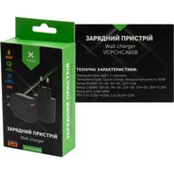 Зарядний пристрій Vinga GaN 65W PD+QC 1C1A ports Wall Charger (VCPCHCA65B) - фото 5