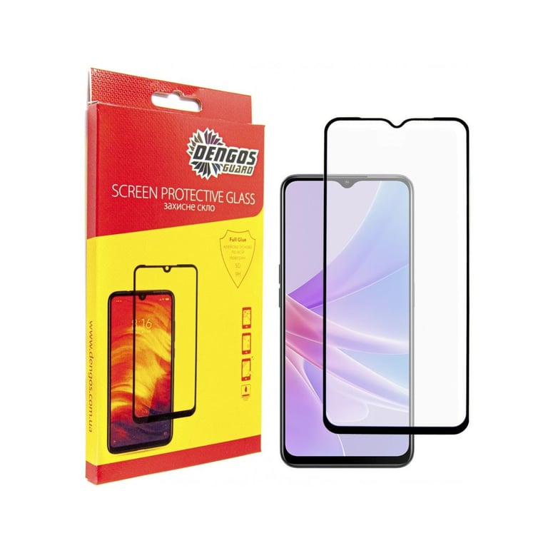 Скло захисне Dengos Full Glue Oppo A78 5G (black) (TGFG-298) - фото 1