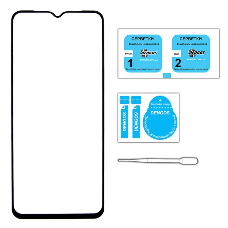 Скло захисне Dengos Full Glue Oppo A78 5G (black) (TGFG-298) - фото 3