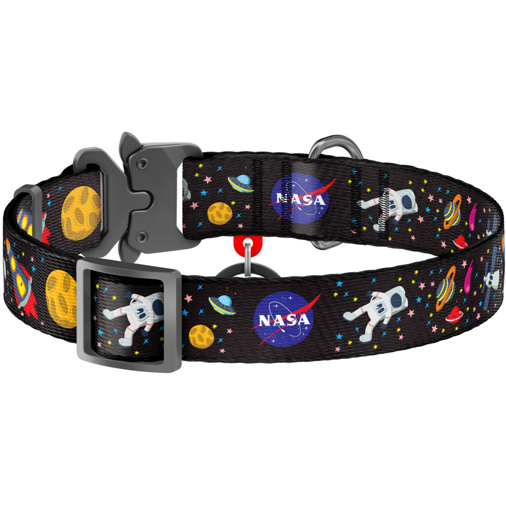 Нашийник для тварин WAUDOG Nylon з QR паспортом NASA металічна пряжка-фастекс S (5119) - фото 2 Нашийник для тварин WAUDOG Nylon з QR паспортом NASA металічна пряжка-фастекс S (5119) - фото 2