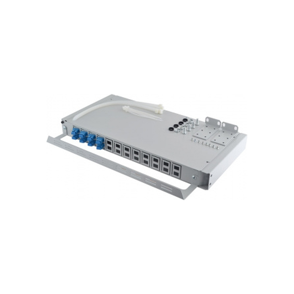 Патч-панель оптична 1U, SC, сплайс касети S400-A Crosver (FOB 19/1-400A/24-1-24-SC) - фото 2 Патч-панель оптична 1U, SC, сплайс касети S400-A Crosver (FOB 19/1-400A/24-1-24-SC) - фото 2