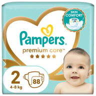 Підгузки Pampers Premium Care Розмір 2 (4-8 кг) 88 шт (8006540857717) - фото 1