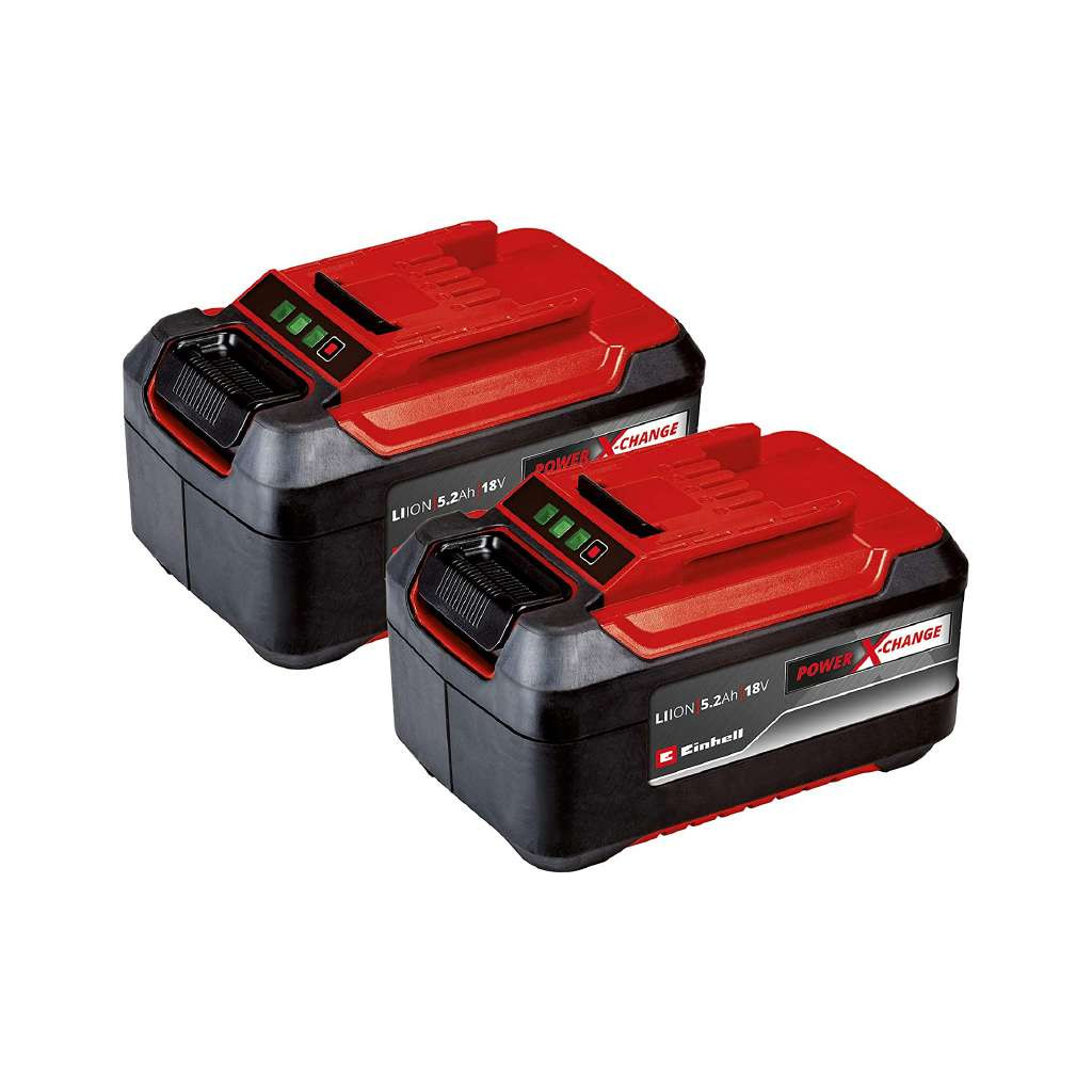 Акумулятор до електроінструменту Einhell 18V PXC Twinpack, 18V, 5.2Ah, 2 шт (4511526) - фото 1