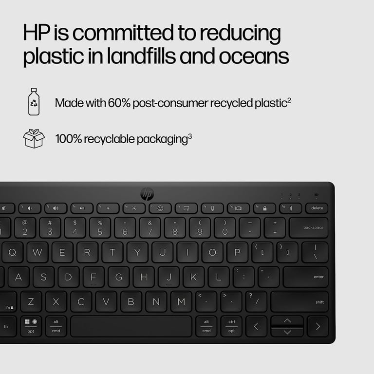 Клавіатура HP 350 Compact Multi-Device Bluetooth UA Black (692S8AA) - фото 7