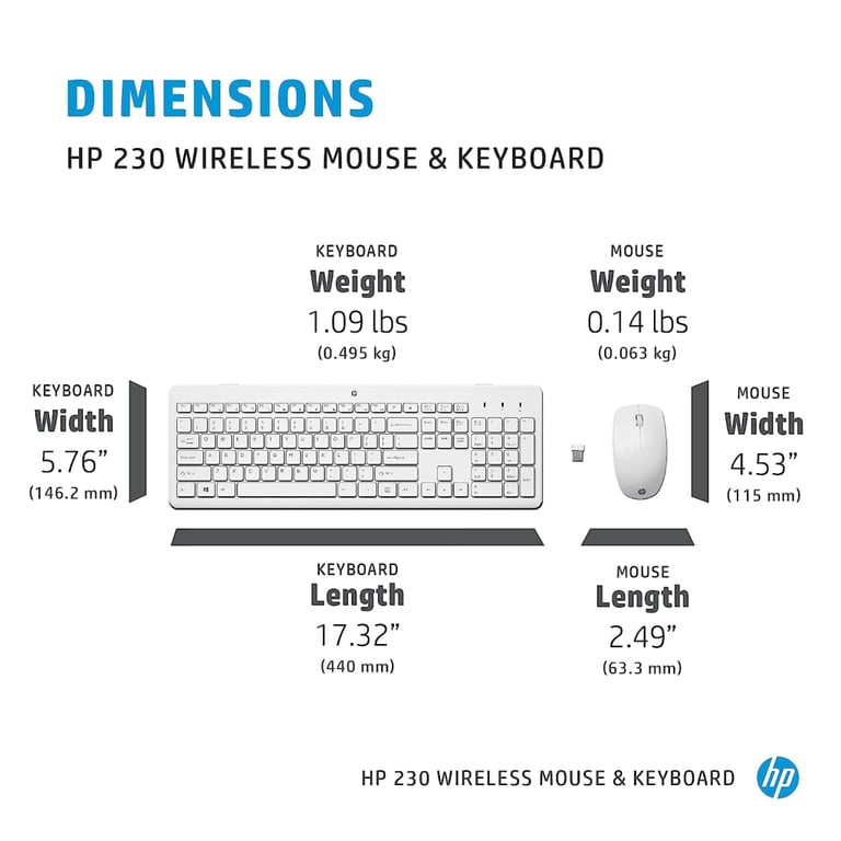 Комплект HP 230 Wireless UA White (3L1F0AA) - фото 2