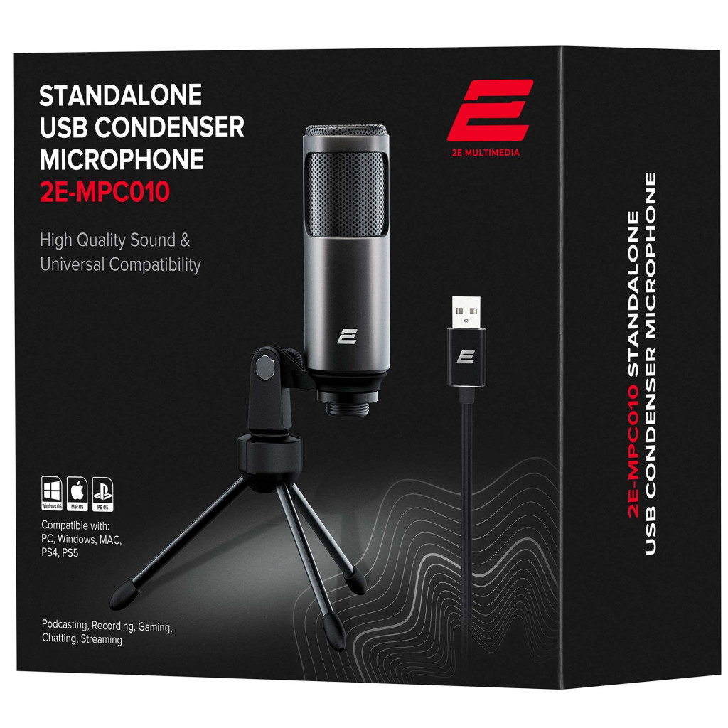 Мікрофон 2E MPC010 USB (2E-MPC010) - фото 7 Мікрофон 2E MPC010 USB (2E-MPC010) - фото 7