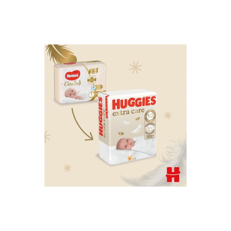 Підгузки Huggies Extra Care Розмір 1 (2-5 кг) 22 шт (5029053583235) - фото 3