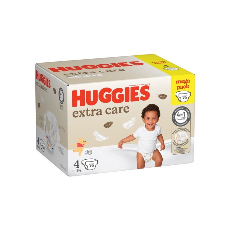Підгузки Huggies Extra Care Size Розмір 4 (8-16 кг) 76 шт (5029053583167) - фото 2