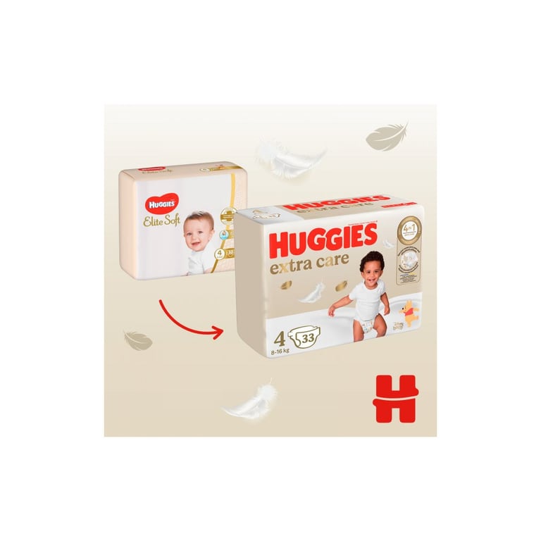 Підгузки Huggies Extra Care Size Розмір 4 (8-16 кг) 76 шт (5029053583167) - фото 5