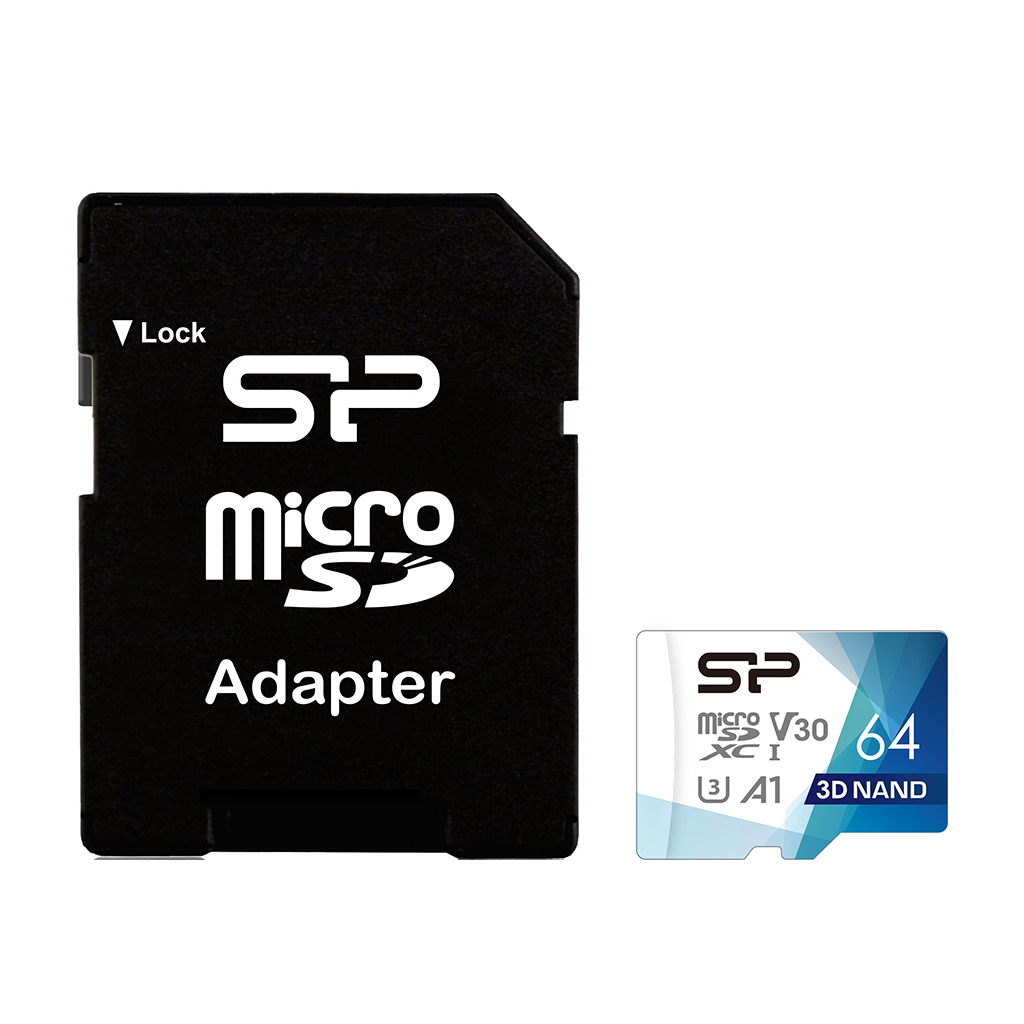 Карта пам'яті Silicon Power 64Gb microSDXC U3 A1 V30 Superior Color 100R/80W + adapter (SP064GBSTXDU3V20AB) - фото 1 Карта пам'яті Silicon Power 64Gb microSDXC U3 A1 V30 Superior Color 100R/80W + adapter (SP064GBSTXDU3V20AB) - фото 1