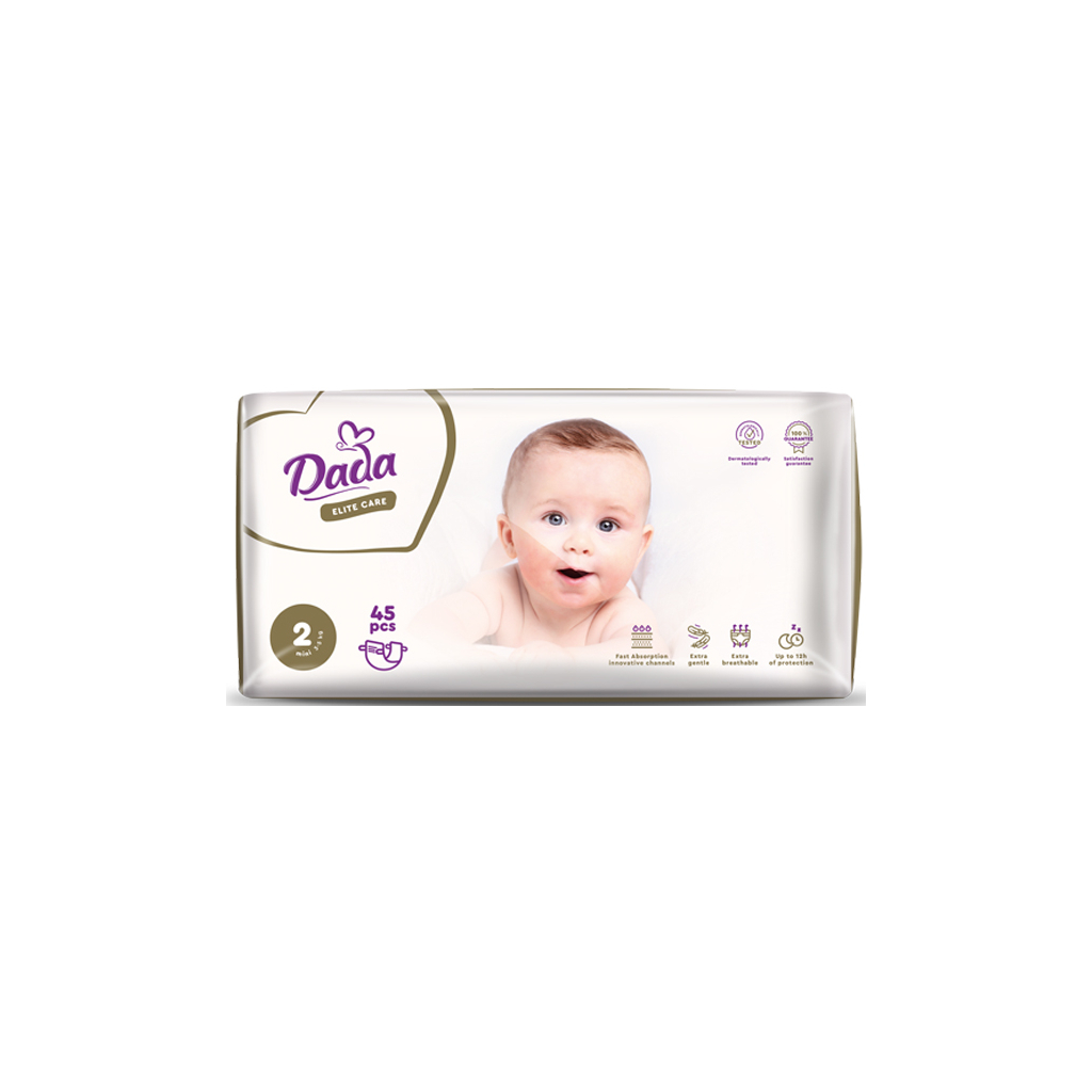 Підгузки Dada Elite Care Mini 2 (3-5 кг) 45 шт (4820174981082) - фото 1 Підгузки Dada Elite Care Mini 2 (3-5 кг) 45 шт (4820174981082) - фото 1