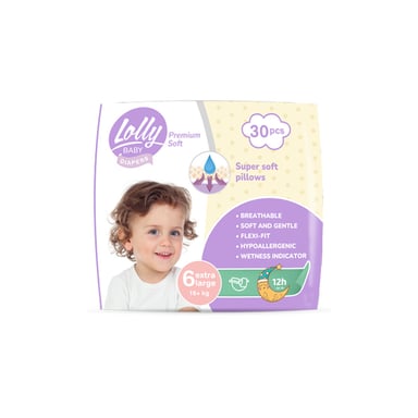 Підгузки Lolly Premium Soft 6 (16+ кг) 30 шт (4820174981068) - фото 1