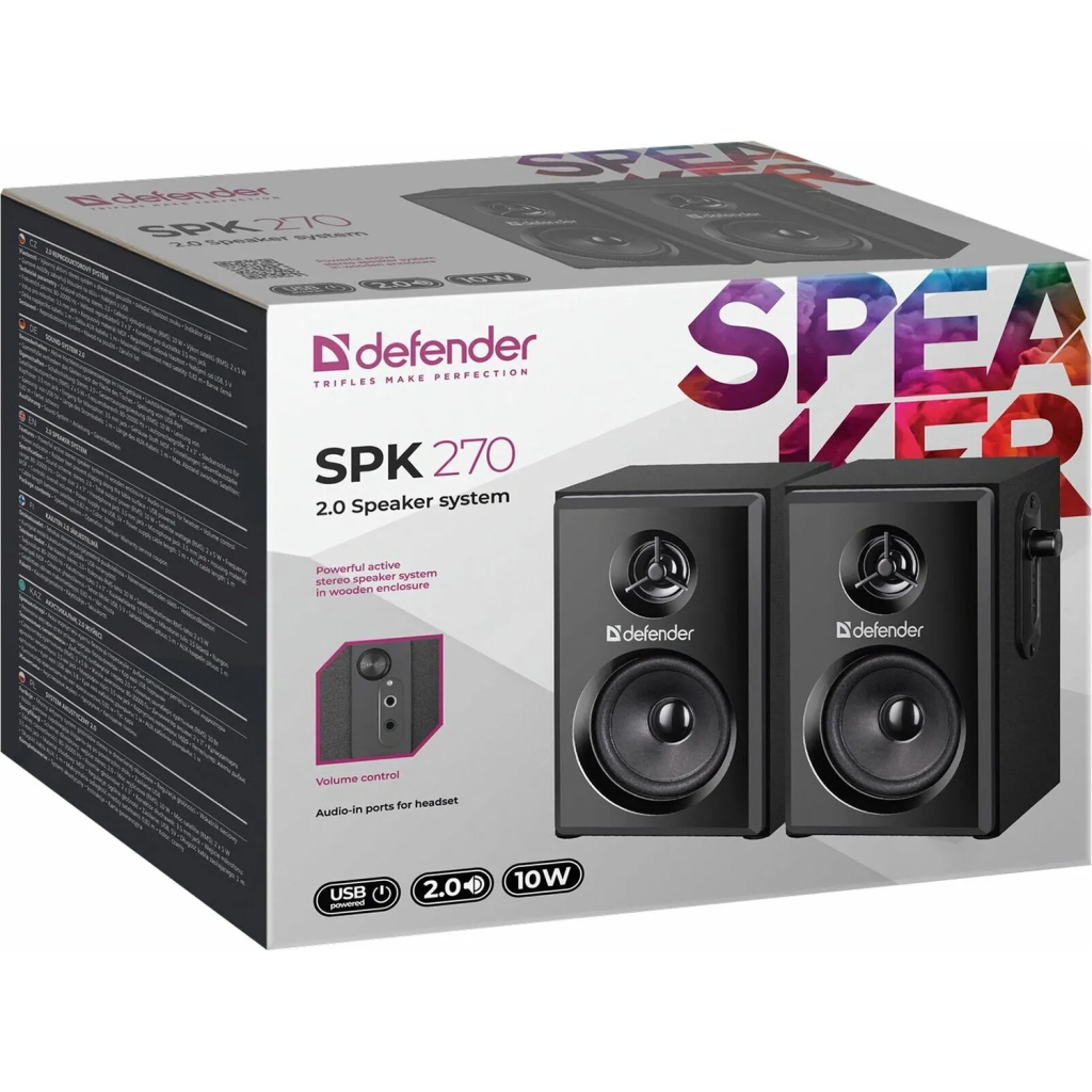Акустична система Defender SPK 270 USB Black (65270) - фото 6 Акустична система Defender SPK 270 USB Black (65270) - фото 6