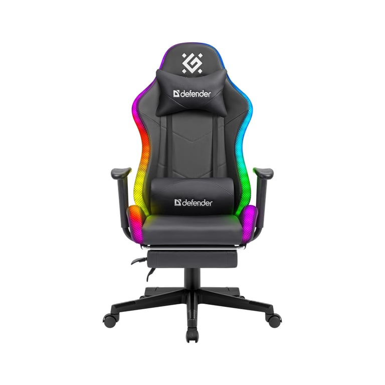 Крісло ігрове Defender Watcher RGB Black (64334) - фото 2