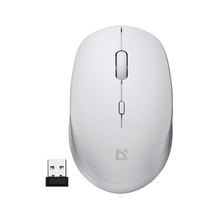 Мишка Defender Auris MB-027 Silent Wireless White (52028) - фото 1