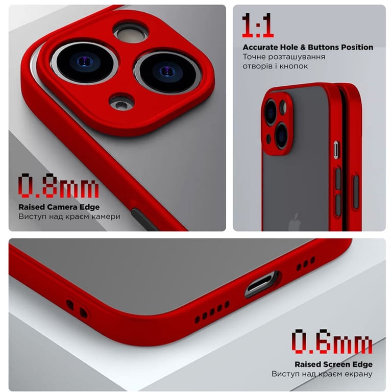 Чохол до мобільного телефона Armorstandart Frosted Matte Xiaomi Redmi 12 4G Red (ARM68553) - фото 3