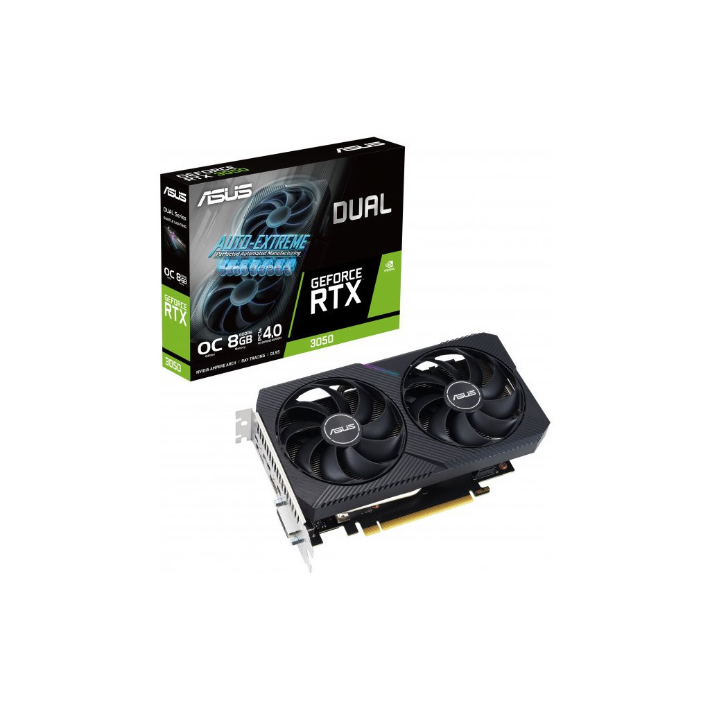 Відеокарта ASUS GeForce RTX3050 8Gb DUAL OC (DUAL-RTX3050-O8G-V2) - фото 2 Відеокарта ASUS GeForce RTX3050 8Gb DUAL OC (DUAL-RTX3050-O8G-V2) - фото 2