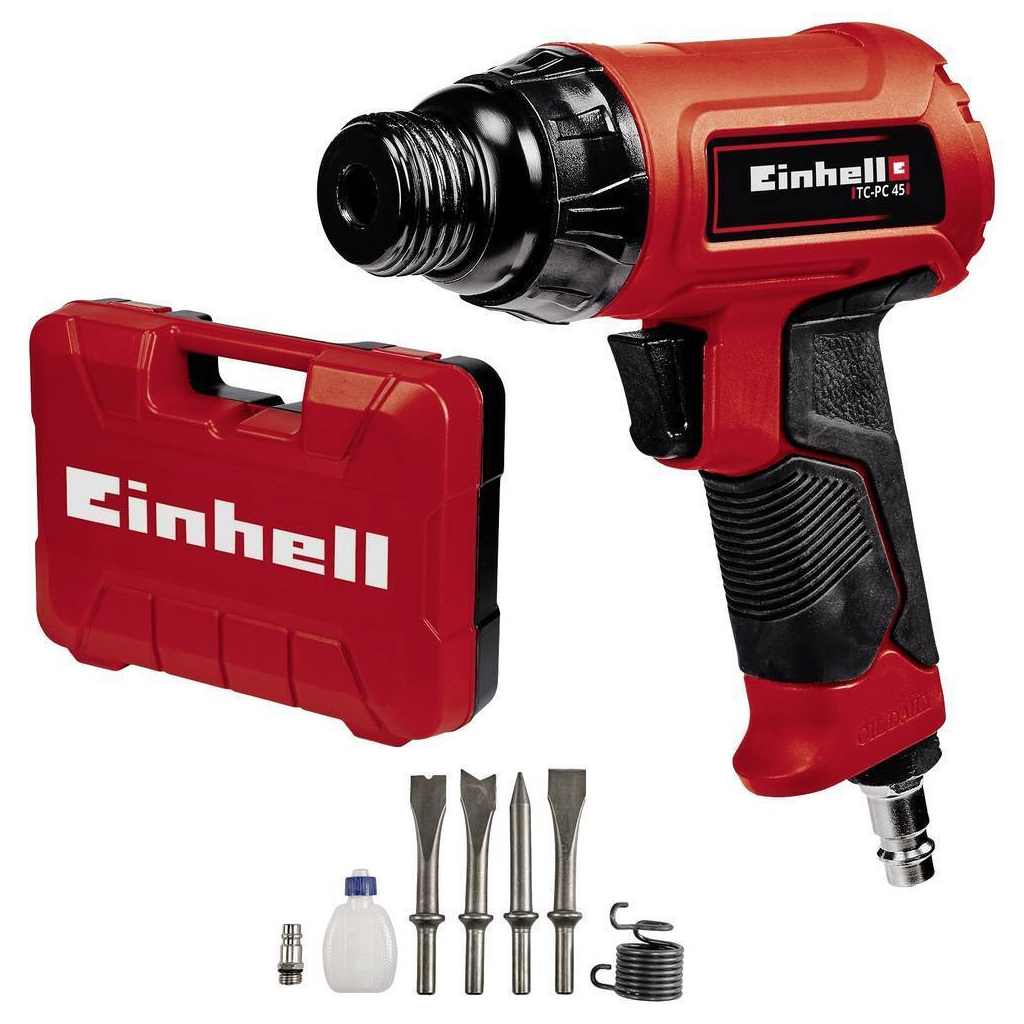 Відбійний молоток Einhell TC-PC 45 пневмо, 6.3 бар, 113 л/хв, 1.2 Дж, 4500 уд/хв, 1 кг (4139040) - фото 1 Відбійний молоток Einhell TC-PC 45 пневмо, 6.3 бар, 113 л/хв, 1.2 Дж, 4500 уд/хв, 1 кг (4139040) - фото 1