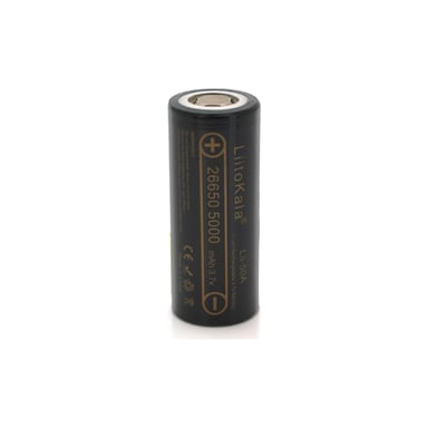 Акумулятор 26650 5000mAh (5100-5500mAh) 25A, 3.7V (2.5-4.2V), Black, 2шт в уп., ціна за 1шт Liitokala (Lii-50A / 23383) - фото 1