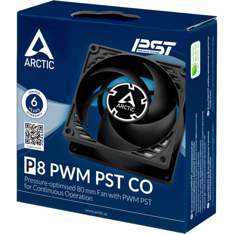 Кулер до корпусу Arctic P8 PWM PST CO (Black) (ACFAN00151A) - фото 6