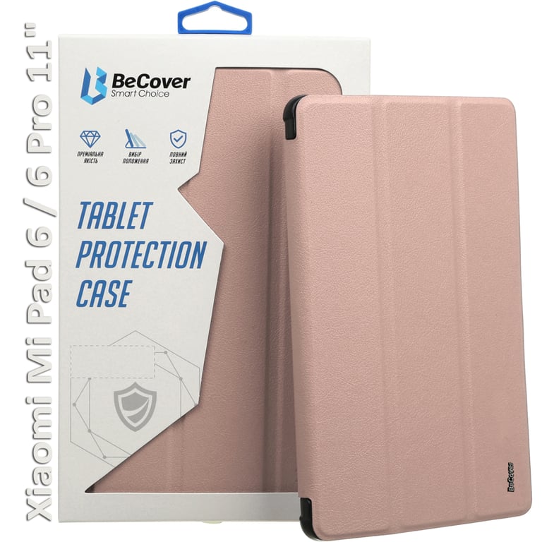 Чохол до планшета BeCover TPU Edge stylus mount Xiaomi Mi Pad 6 / 6 Pro 11" Rose Gold (709557) - фото 1