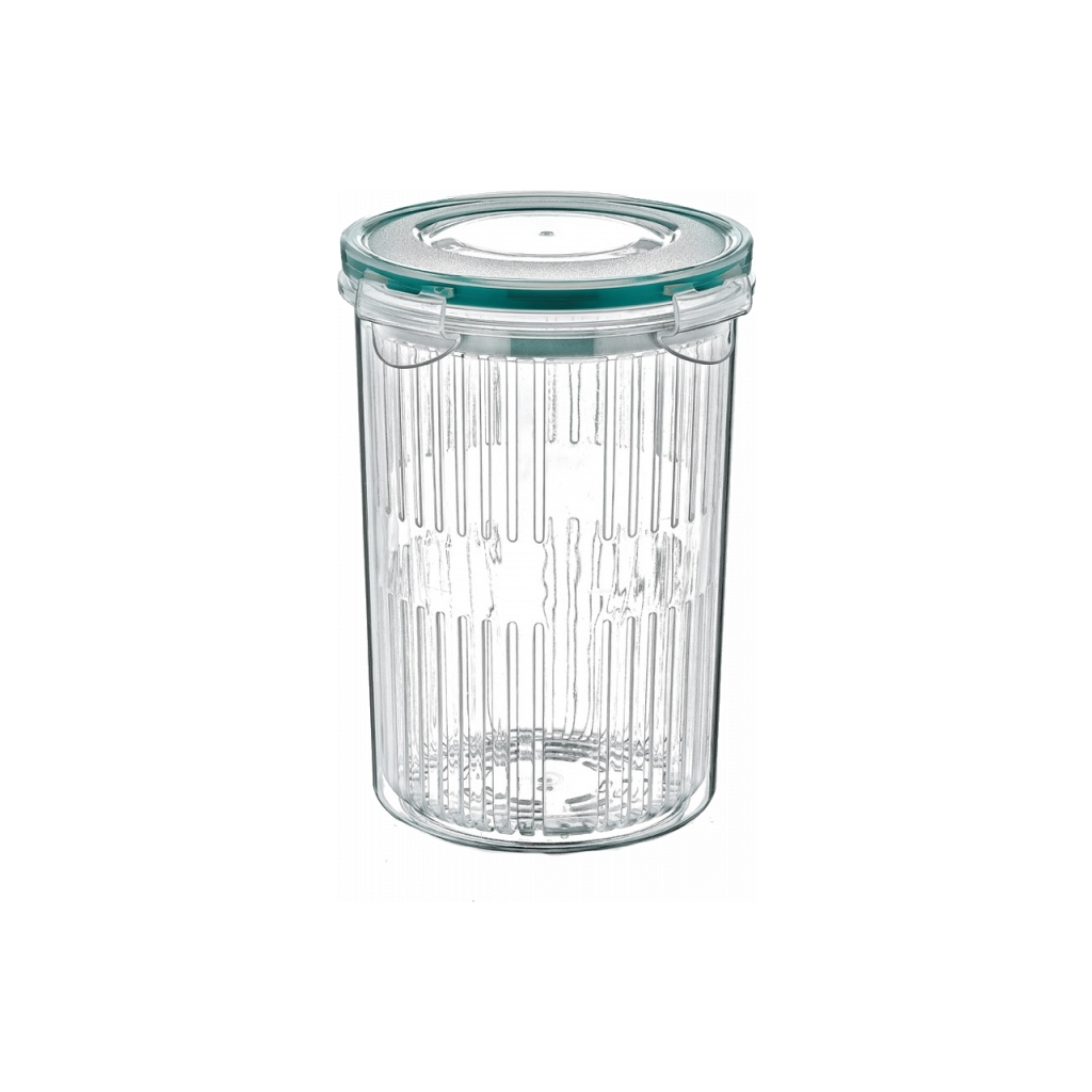 Харчовий контейнер Irak Plastik Fresh круглий 1,5 л з друшляком прозорий (5376)