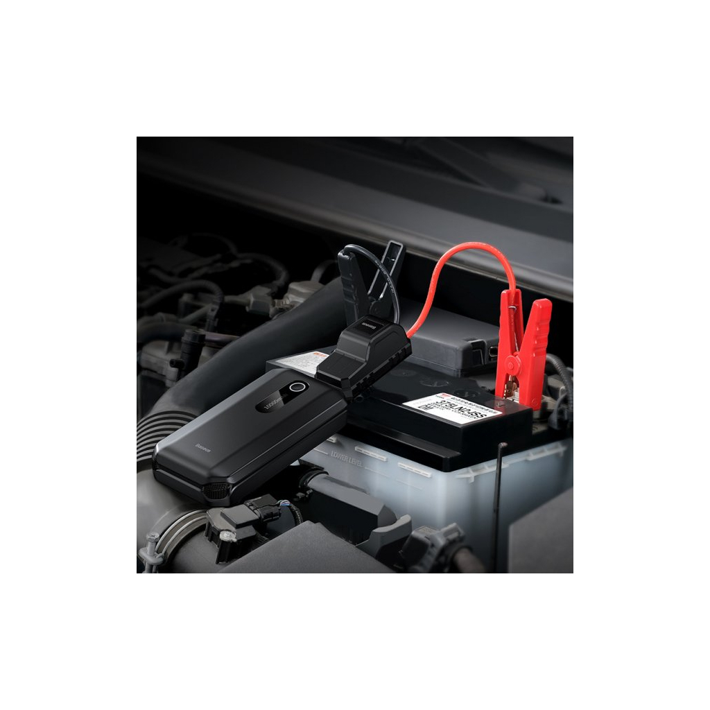Пуско зарядний пристрій Baseus 10000mAh Super Energy AirCar Jump Starter Black (CGNL020101) - фото 7 Пуско зарядний пристрій Baseus 10000mAh Super Energy AirCar Jump Starter Black (CGNL020101) - фото 7